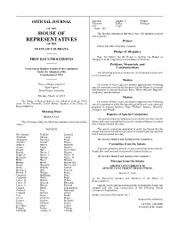 House of Representatives on Motion of Rep