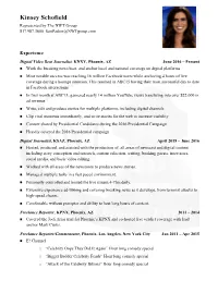 Kinsey Schofield Represented by the NWT Group 817.987.3600 Saripadorr@Nwtgroup.Com