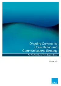 Ongoing Community Consultation and Communications Strategy for the Next Generation, Eastern Creek