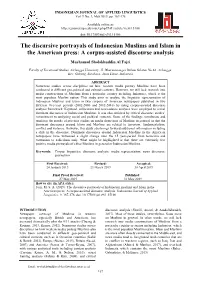 The Discursive Portrayals of Indonesian Muslims and Islam in the American Press: a Corpus-Assisted Discourse Analysis