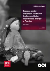 Title Changing Gender Relations on Return from Displacement to The