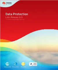 Trend Micro Data Protection Lists (Release 3.0)