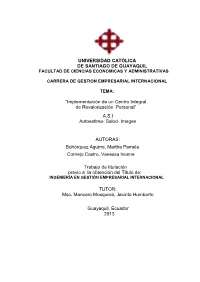 Implementación De Un Centro Integral De Revalorización Personal” A.S.I Autoestima- Salud- Imagen