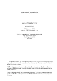 Nber Working Paper Series Latin America's Decline: A