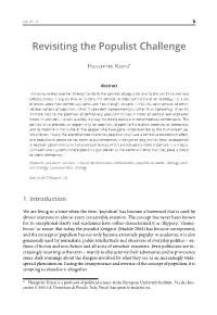 Revisiting the Populist Challenge