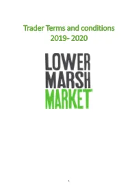 Trader Terms and Conditions 2019 - 2020