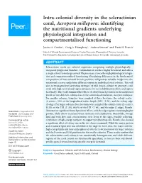 Intra-Colonial Diversity in the Scleractinian Coral