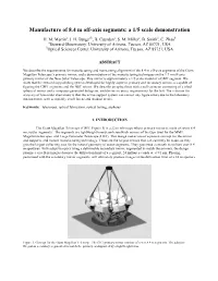 Manufacture of 8.4 M Off-Axis Segments: a 1/5 Scale Demonstration