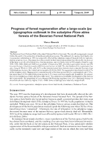 Progress of Forest Regeneration After a Large-Scale Ips Typographus Outbreak in the Subalpine Picea Abies Forests of the Bavarian Forest National Park