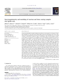 Spectrogoniometry and Modeling of Martian and Lunar Analog Samples and Apollo Soils ⇑ Jeffrey R