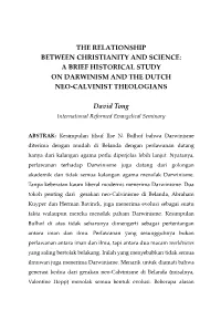 The Relationship Between Christianity and Science: a Brief Historical Study on Darwinism and the Dutch Neo-Calvinist Theologians