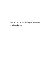 Use of Ozone Depleting Substances in Laboratories