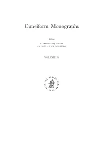 Cuneiform Monographs