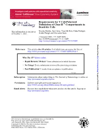 Dendritic Cells Compartments in + Tubulation of Class II Requirements
