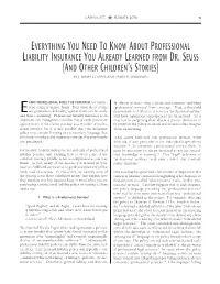 Everything You Need to Know About Professional Liability Insurance You Already Learned from Dr