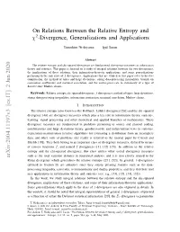 On Relations Between the Relative Entropy and $\Chi^ 2$-Divergence