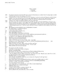 Outline Xanth--Timeline 1 History of Xanth (Simplified) E. Timber Bram