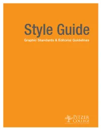 Pitzer College Editorial and Graphic Standard Style Guide