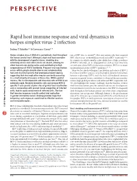 Rapid Host Immune Response and Viral Dynamics in Herpes Simplex Virus-2 Infection