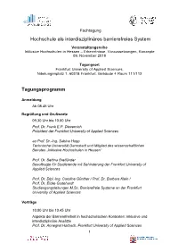 Tagungsprogramm Fachtagung