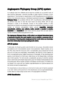 Angiosperm Phylogeny Group (APG) System