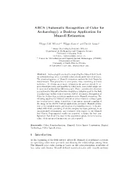 ARCA (Automatic Recognition of Color for Archaeology): a Desktop Application for Munsell Estimation