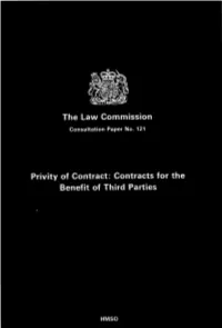 Contracts for the Benefit of Third Parties