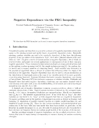 Negative Dependence Via the FKG Inequality