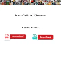 Program to Modify Pdf Documents