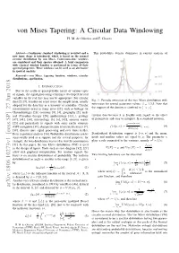 Von Mises Tapering: a Circular Data Windowing H