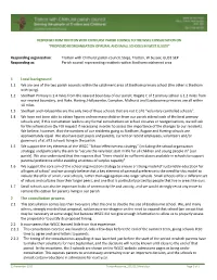 1 Local Background 2 the Consultation Process