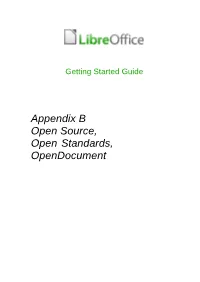 Appendix B Open Source, Standards, Document | 3 Introduction