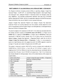 Brief Summary of Jalagam Vengal Rao Opencast Mine - Ii Expansion