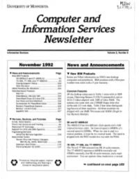 Computer and Information Services Newsletter