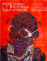 Marlon James Volume 26 Number 2 November 2018