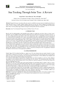 Sun Tracking Through Solar Tree: a Review