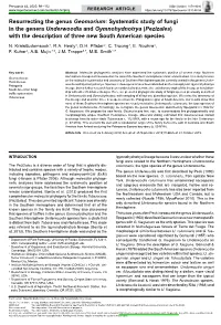 Systematic Study of Fungi in the Genera Underwoodia and Gymnohydnotrya (Pezizales) with the Description of Three New South American Species