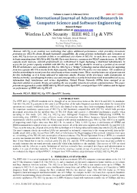 Wireless LAN Security : IEEE 802.11G &