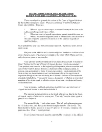 1 Instructions for Filing a Petition for Review with The