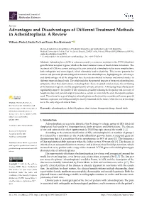 Advantages and Disadvantages of Different Treatment Methods in Achondroplasia: a Review
