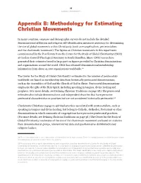 Appendix B: Methodology for Estimating Christian Movements