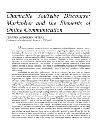 Charitable Youtube Discourse: Markiplier and the Elements of Online Communication