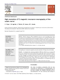 Magnetic Resonance Neurography of the Sciatic Nerve 197