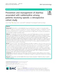 Prevention and Management of Diarrhea
