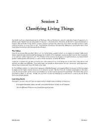 Session 2 Classifying Living Things