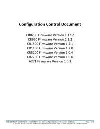 Configuration Control Document