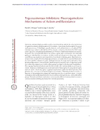 Fluoroquinolone Mechanisms of Action and Resistance