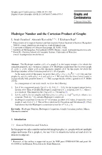Graphs and Combinatorics (2008) 24:291–301 Digital Object Identiﬁer (DOI) 10.1007/S00373-008-0795-7 Graphs and Combinatorics © Springer-Verlag 2008