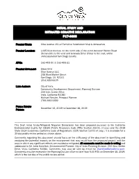 Initial Study and Mitigated Negative Declaration P17-0388