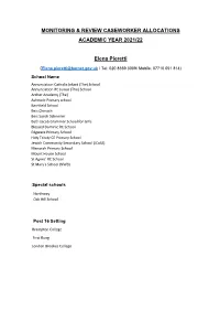 Monitoring and Review Caseworker Allocations 2021/22